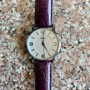 DKNY NY-8070 Stainless Steel Purple Leather Women's Watch